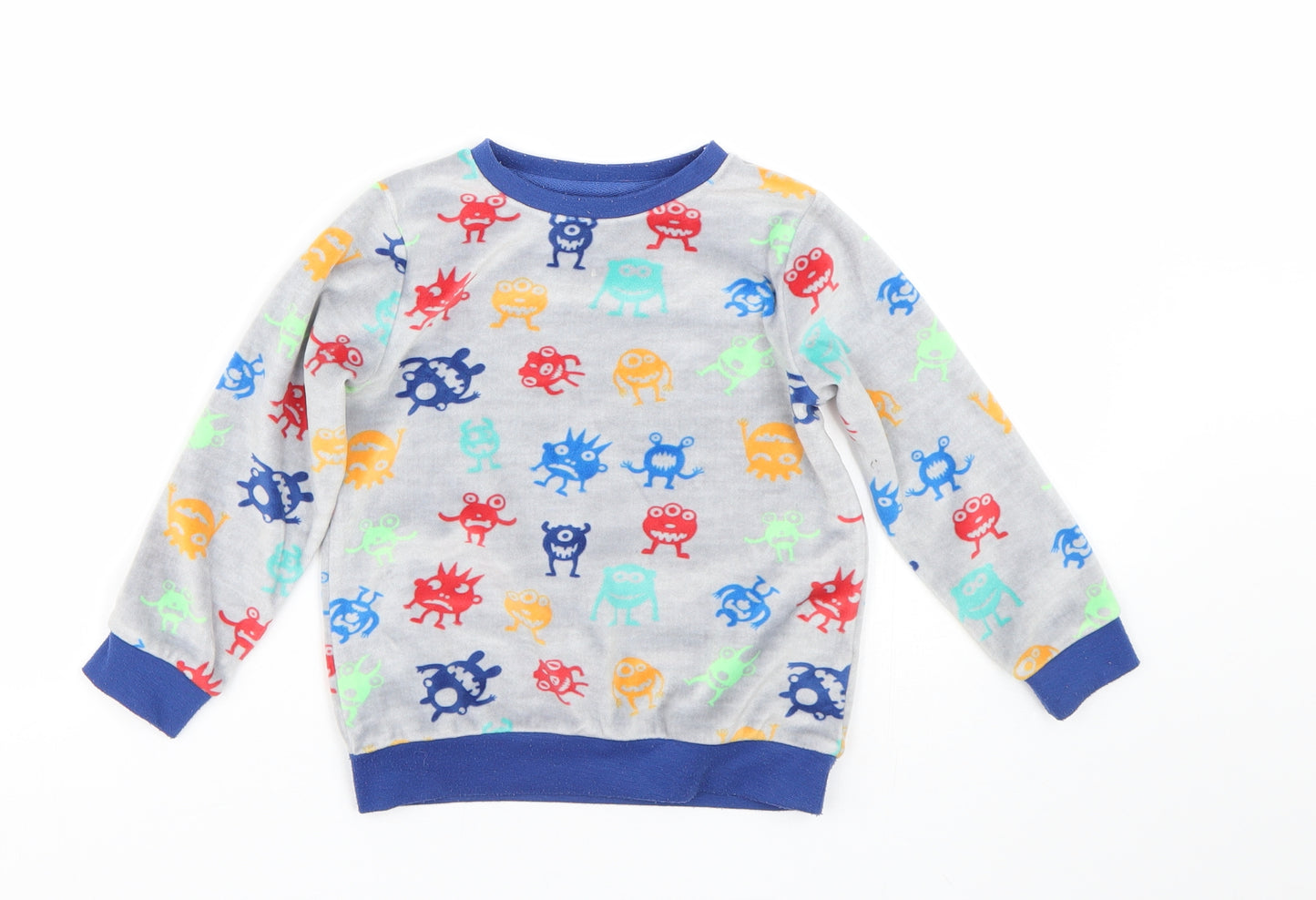 Pep&co Boys Grey    Pyjama Top Size 2-3 Years  - Monsters