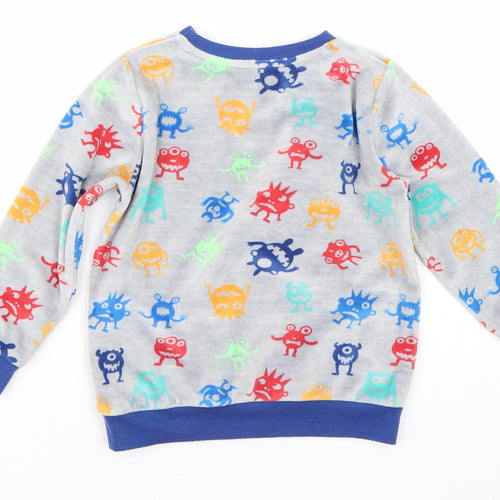 Pep&co Boys Grey    Pyjama Top Size 2-3 Years  - Monsters