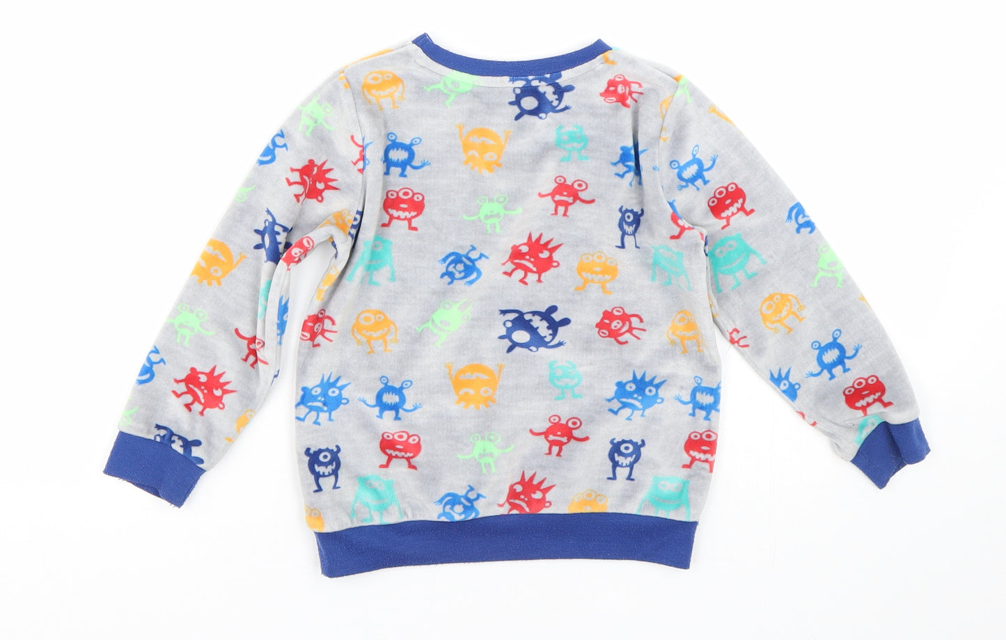 Pep&co Boys Grey    Pyjama Top Size 2-3 Years  - Monsters