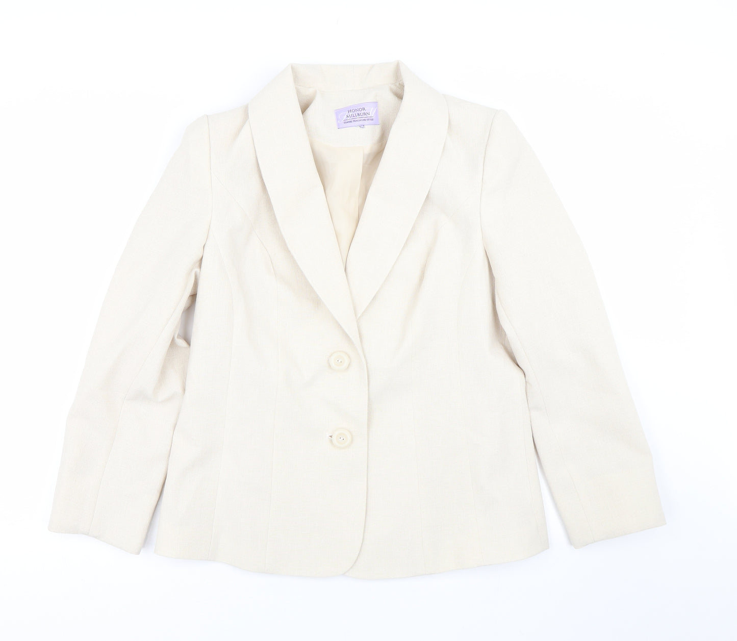 Honor Millburn Womens Beige   Jacket Suit Size M