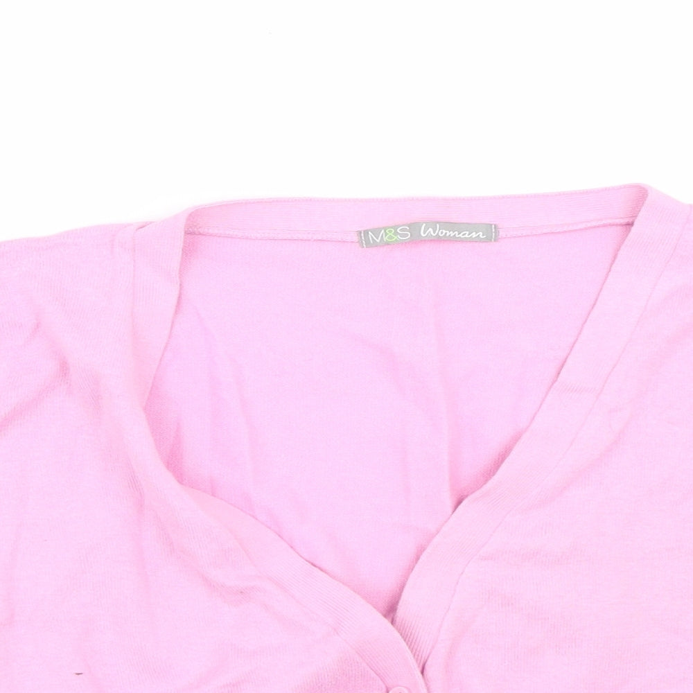 M&S Womens Pink   Cape Jumper Size 16