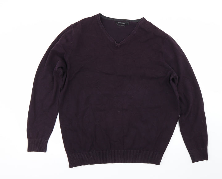 BHS Mens Purple   Pullover Jumper Size L