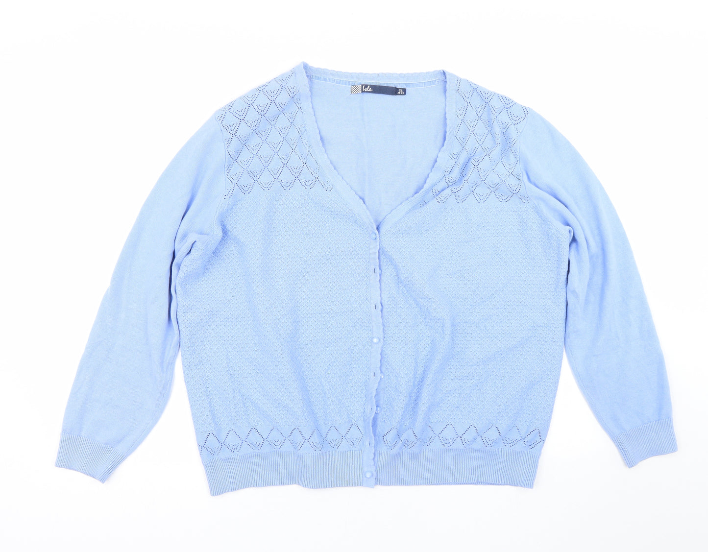 ISle Womens Blue   Cardigan Jumper Size XL