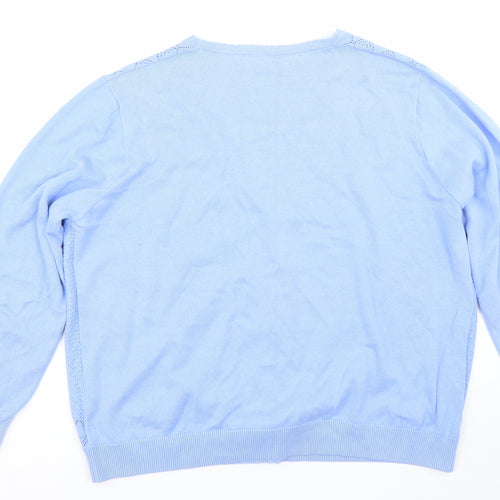 ISle Womens Blue   Cardigan Jumper Size XL