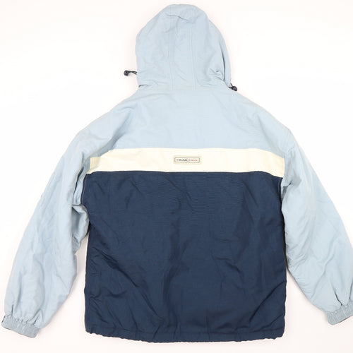 Head Ski Mens Blue Striped  Rain Coat Coat Size M