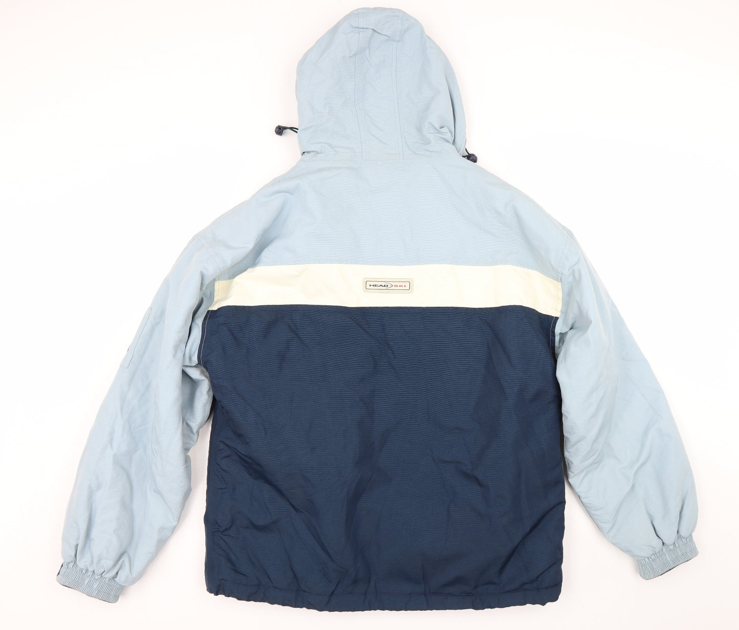 Head Ski Mens Blue Striped  Rain Coat Coat Size M