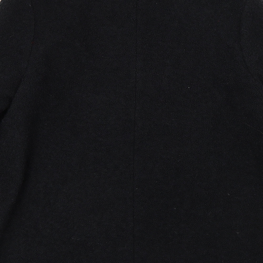 M&S Womens Black   Trench Coat Coat Size 12