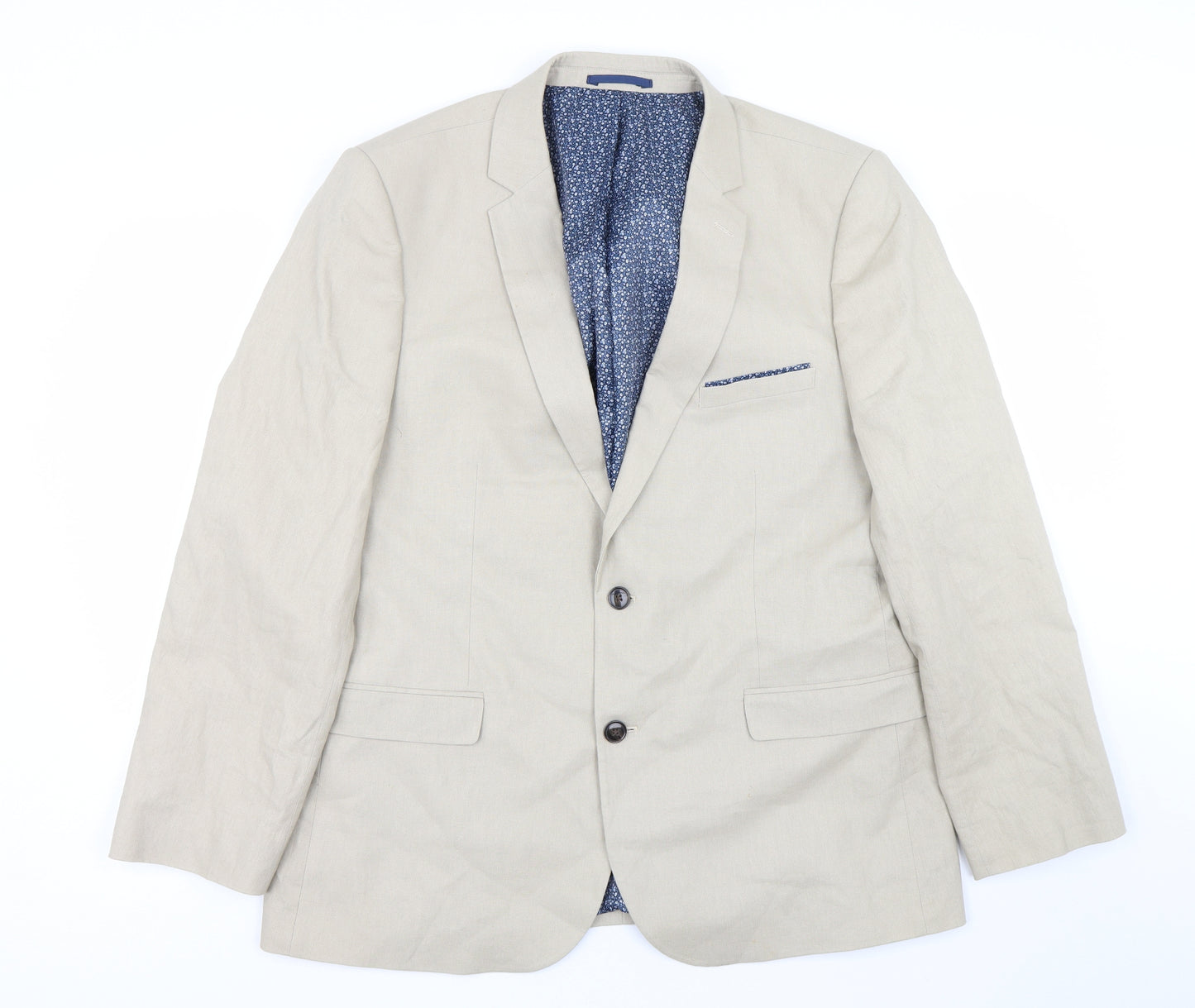 F&F Mens Beige   Jacket Suit Size 44