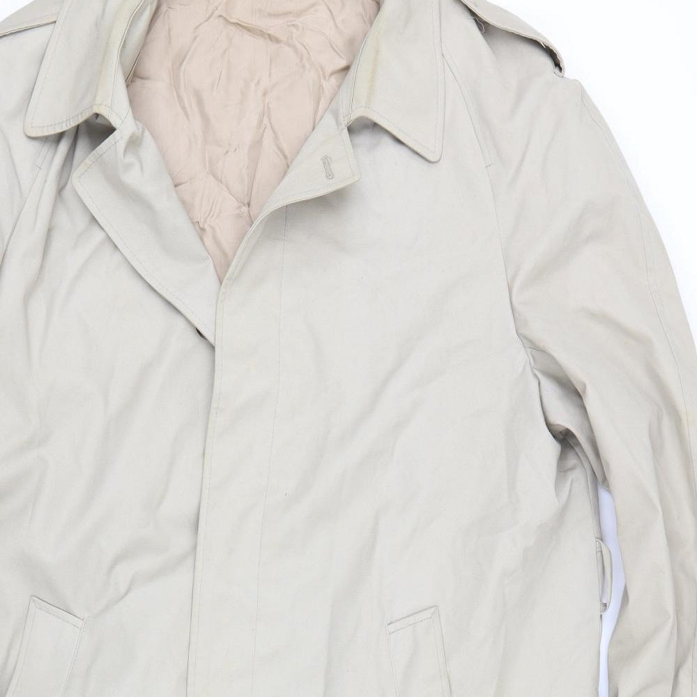 Preworn Womens Beige   Trench Coat Coat Size XL  - Includes belt