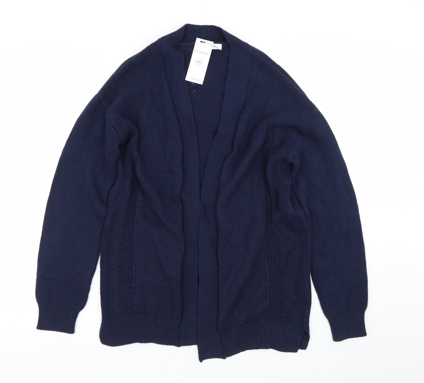M&S Womens Blue   Cardigan Jumper Size 12