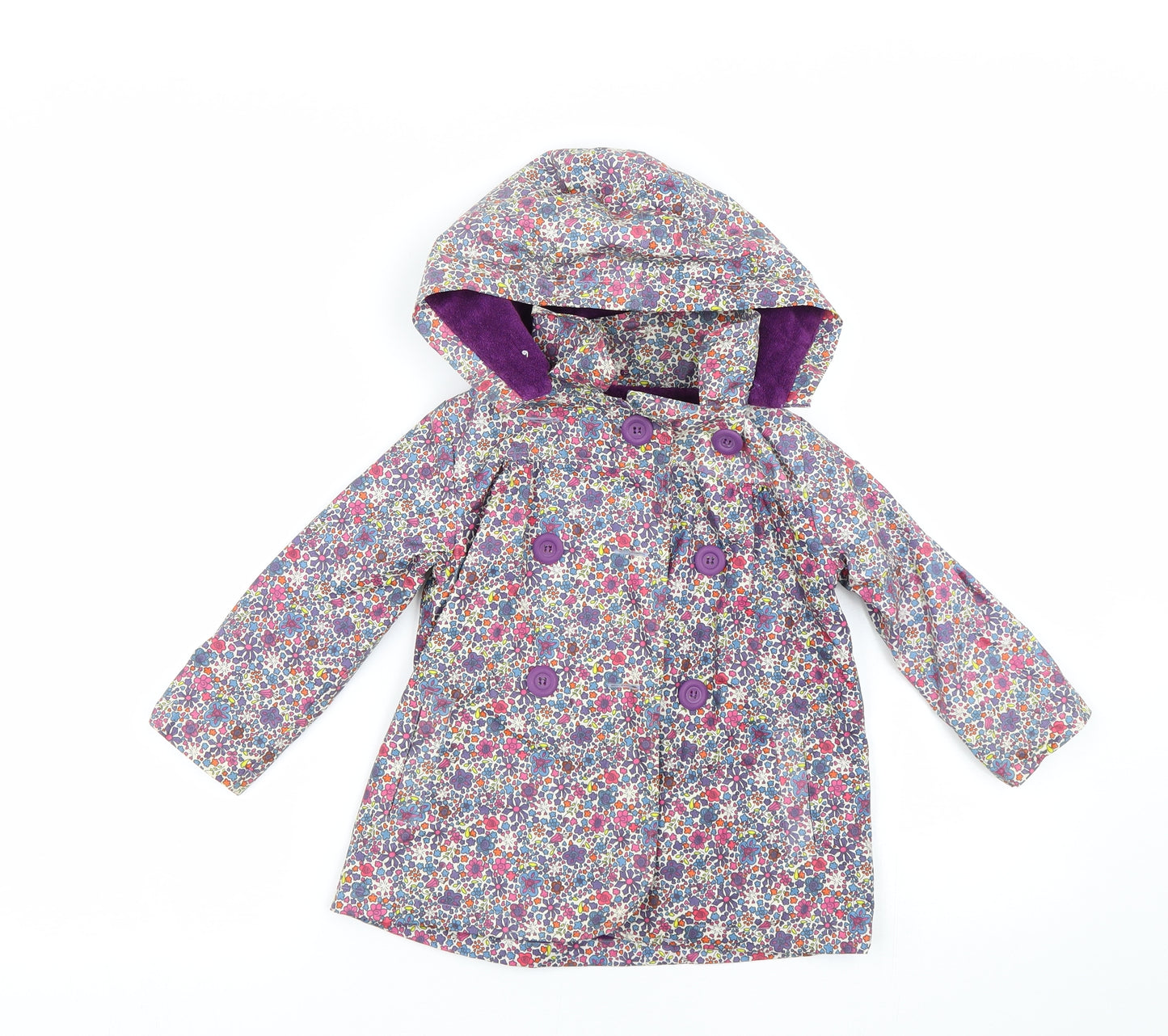 Albetta Girls Multicoloured Floral  Rain Coat Coat Size 18-24 Months