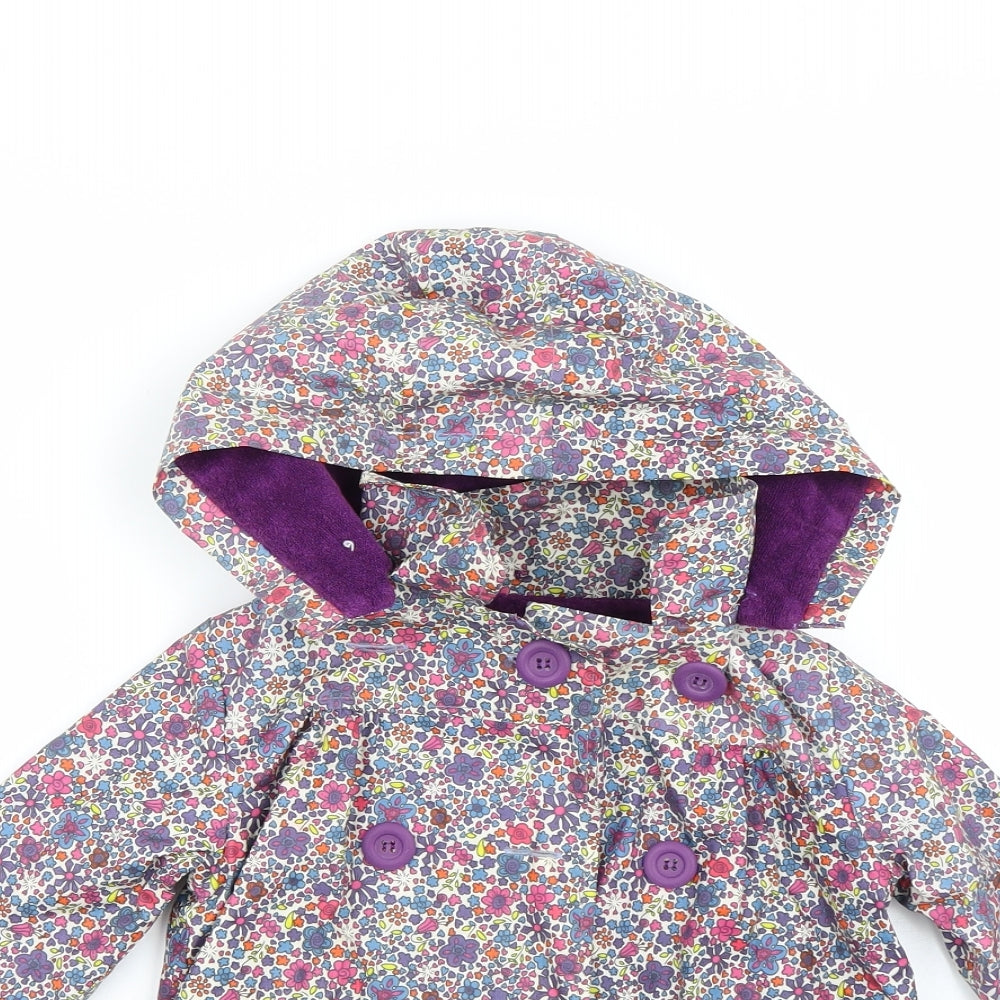 Albetta Girls Multicoloured Floral  Rain Coat Coat Size 18-24 Months