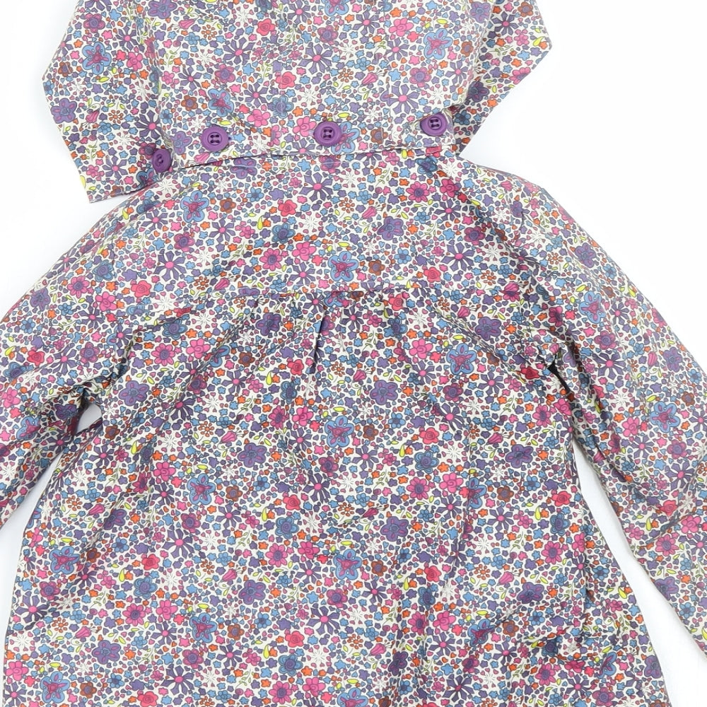 Albetta Girls Multicoloured Floral  Rain Coat Coat Size 18-24 Months
