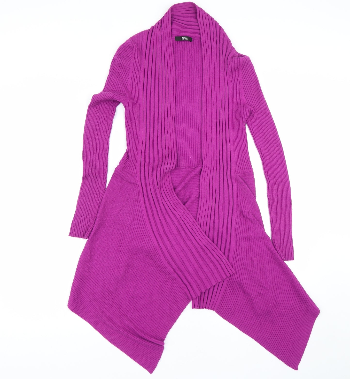M&S Womens Purple   Cardigan Jumper Size 10