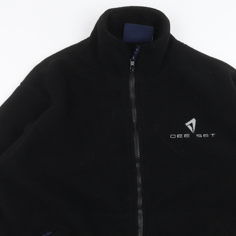 Uneek Mens Black  Fleece Full Zip Jumper Size XL