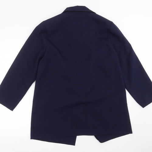 Slimma  Womens Blue   Jacket Suit Jacket Size 14