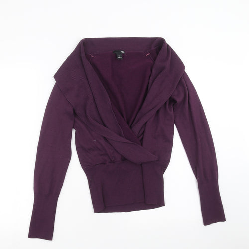 H&M Womens Purple  Knit Pullover Jumper Size M