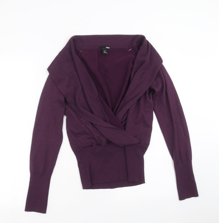 H&M Womens Purple  Knit Pullover Jumper Size M