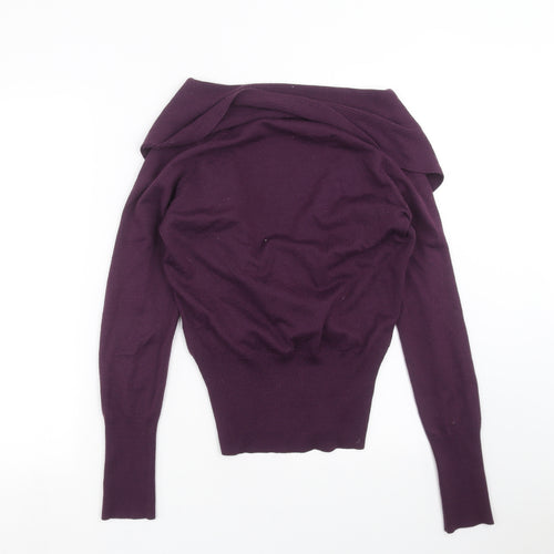 H&M Womens Purple  Knit Pullover Jumper Size M