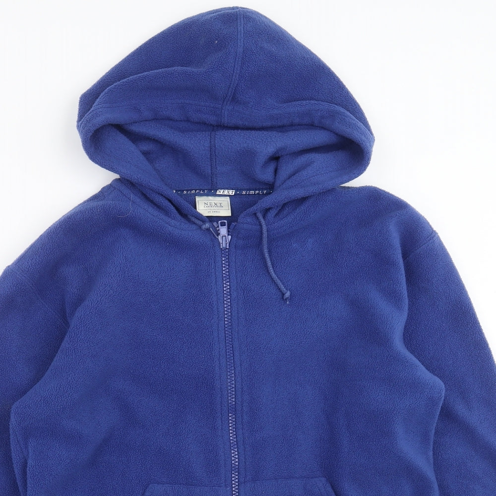 NEXT Womens Blue  Fleece Full Zip Jumper Size S  - hooded
