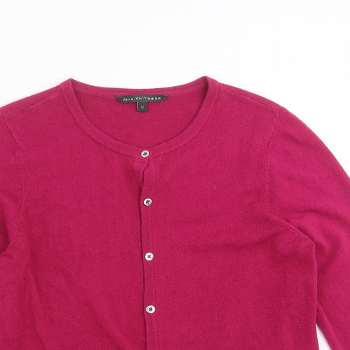 love knitwear Womens Purple   Cardigan Jumper Size 12