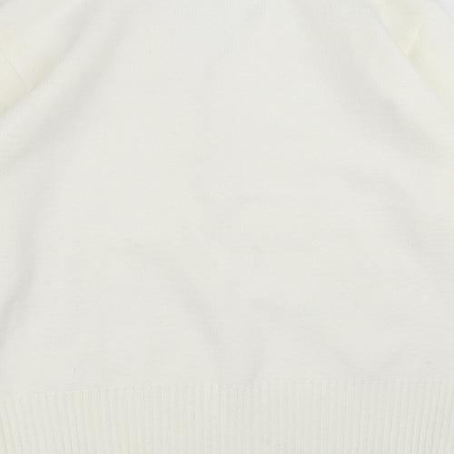 ckl Womens Ivory  Knit Pullover Jumper Size M
