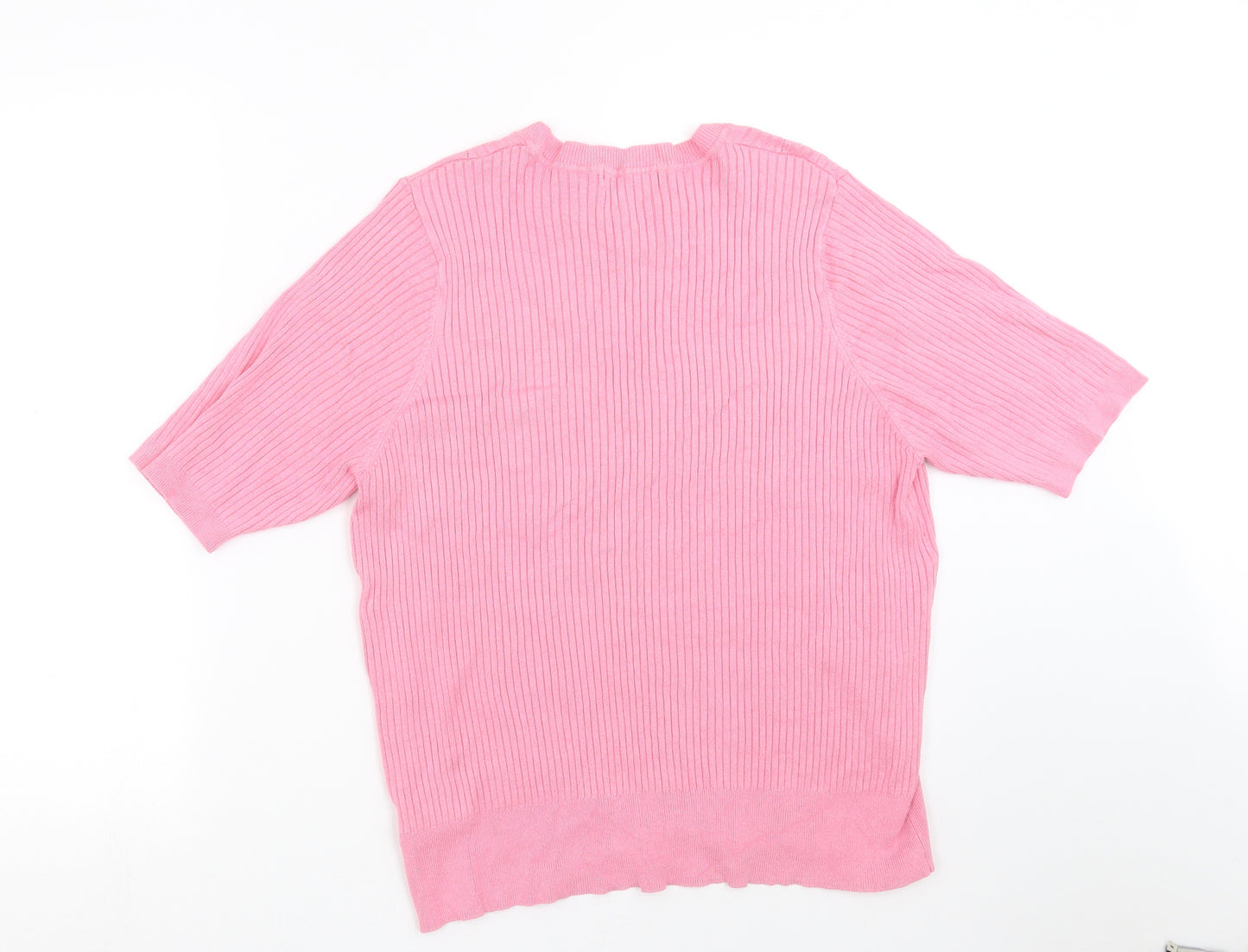 Marks and Spencer Womens Pink Striped  Pullover Jumper Size 20