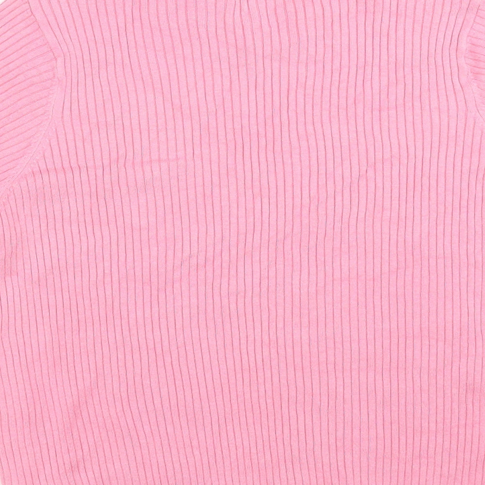 Marks and Spencer Womens Pink Striped  Pullover Jumper Size 20