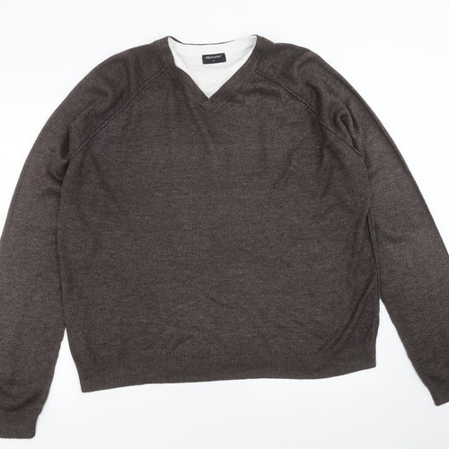 UrbanSpirit Mens Brown  Knit Pullover Jumper Size L