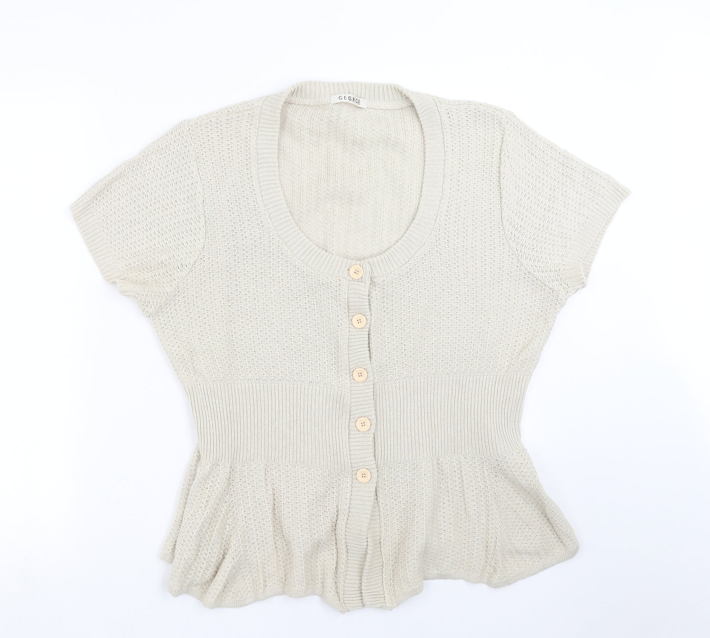 George Womens Beige  Knit Cardigan Jumper Size 20