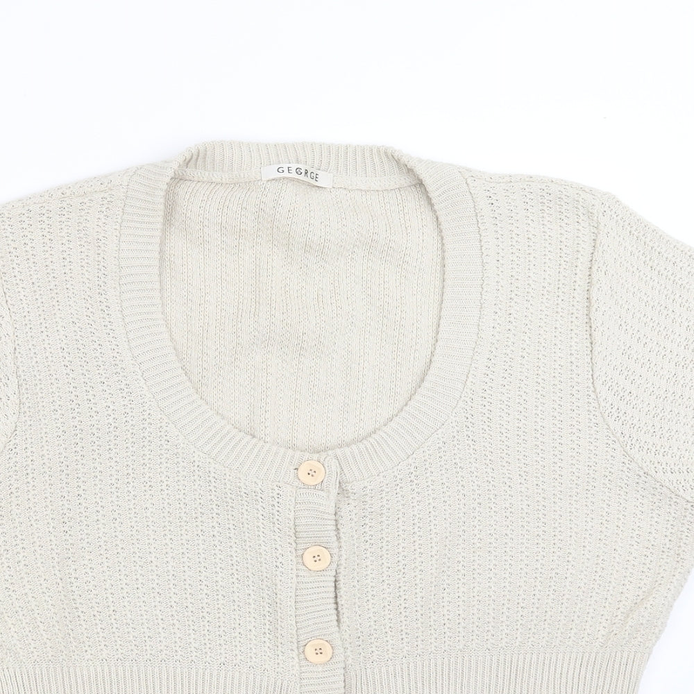 George Womens Beige  Knit Cardigan Jumper Size 20