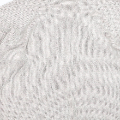 Match Set Womens Grey Floral  Pullover Jumper Size M  - leaf pattern