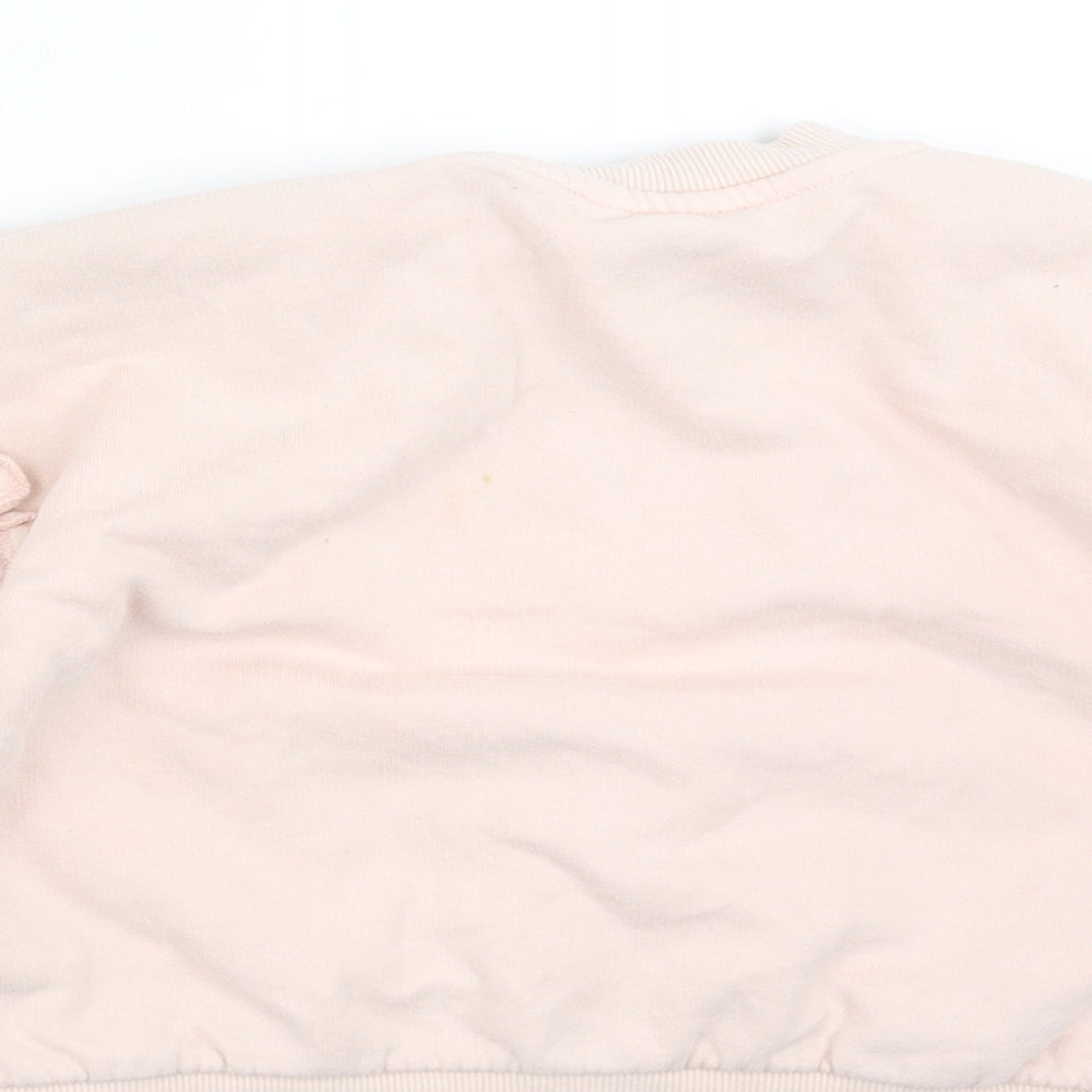 River Island Girls Pink   Pullover Sweatshirt Size 4-5 Years  - Mini Diva