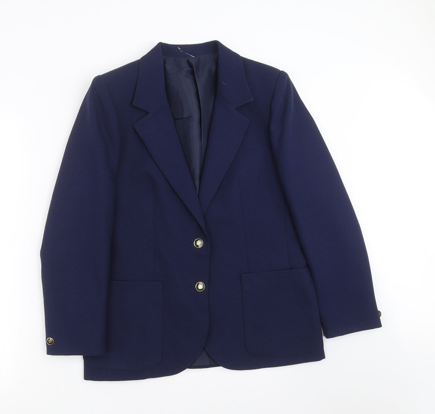 Preworn Womens Blue   Jacket Suit Jacket Size 12
