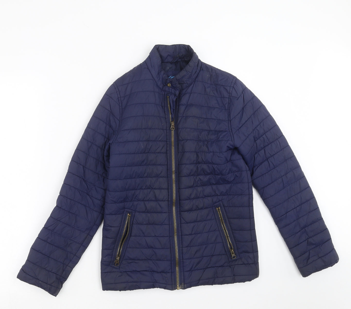 Blue Zoo Boys Blue Striped  Puffer Jacket Jacket Size 12 Years