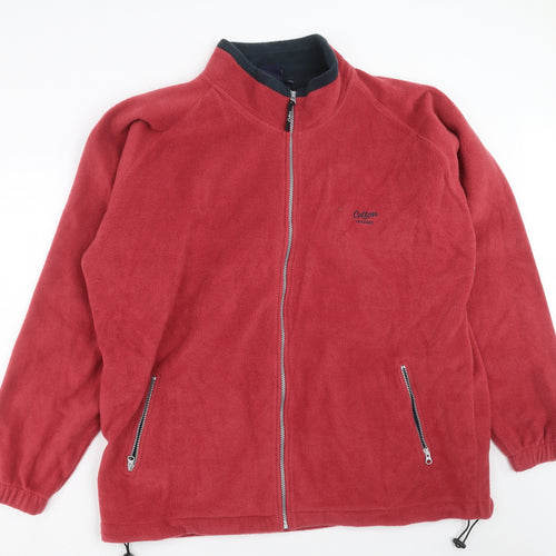 Cotton Traders Mens Red  Fleece Full Zip Jumper Size 3XL