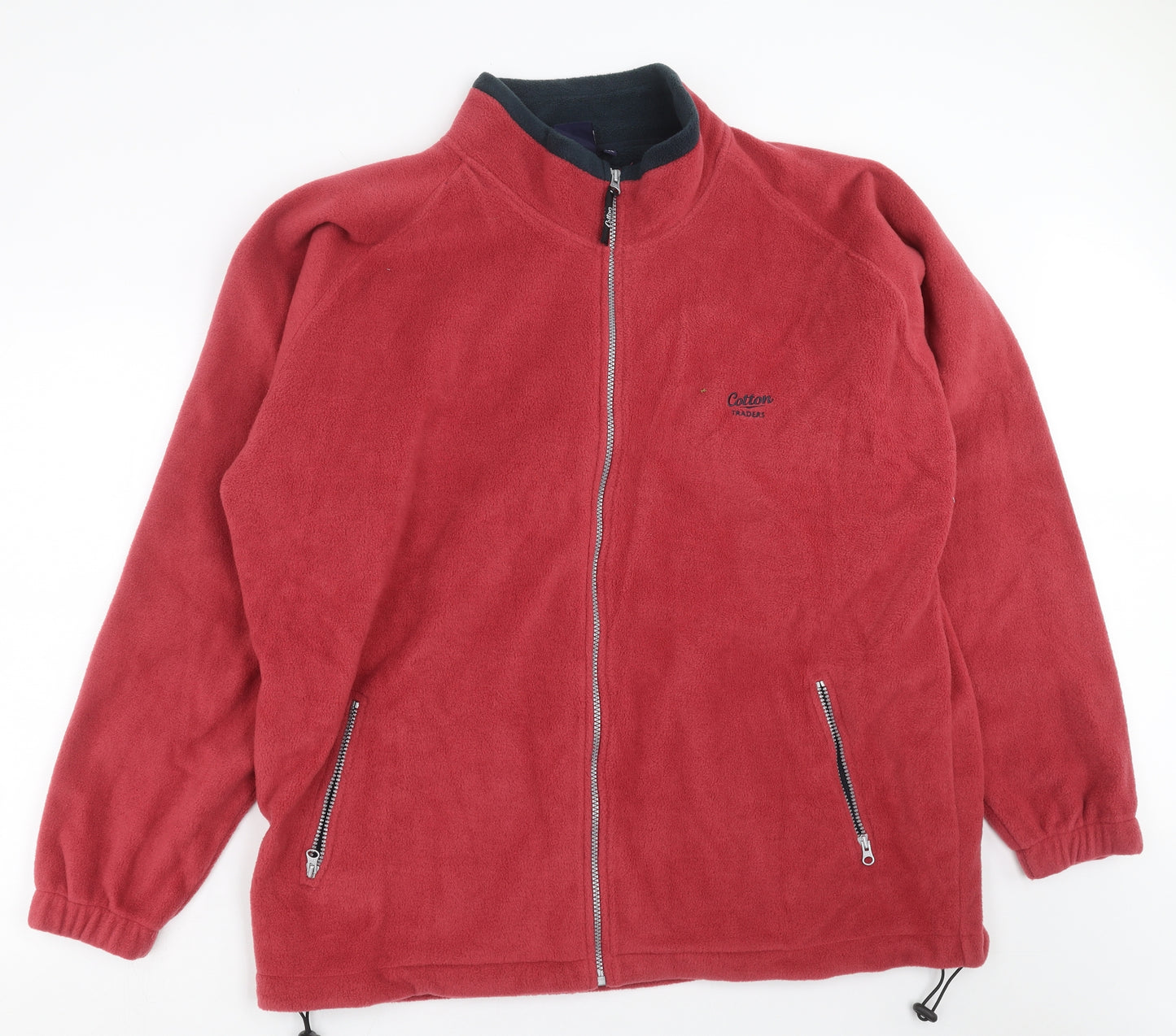 Cotton Traders Mens Red  Fleece Full Zip Jumper Size 3XL