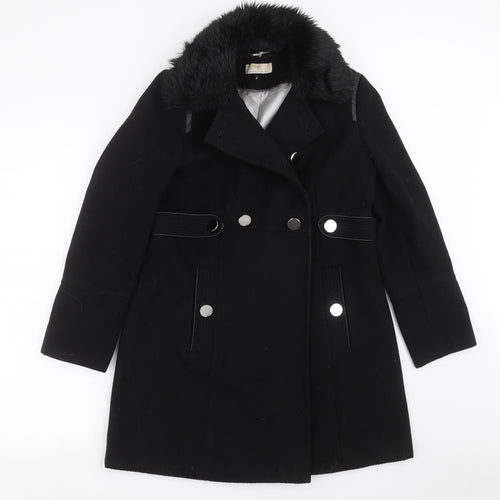 Wallis Womens Black   Jacket Coat Size 10