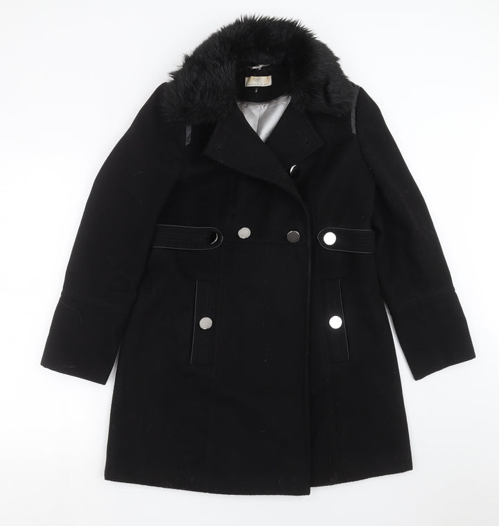 Wallis Womens Black   Jacket Coat Size 10