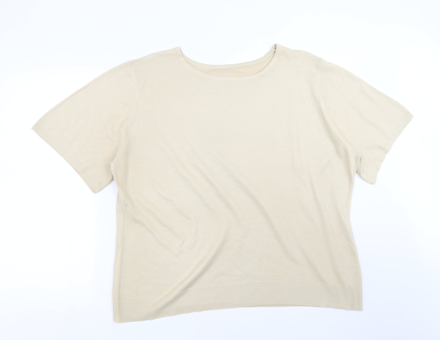 BHS Womens Beige  Knit Pullover Jumper Size 22