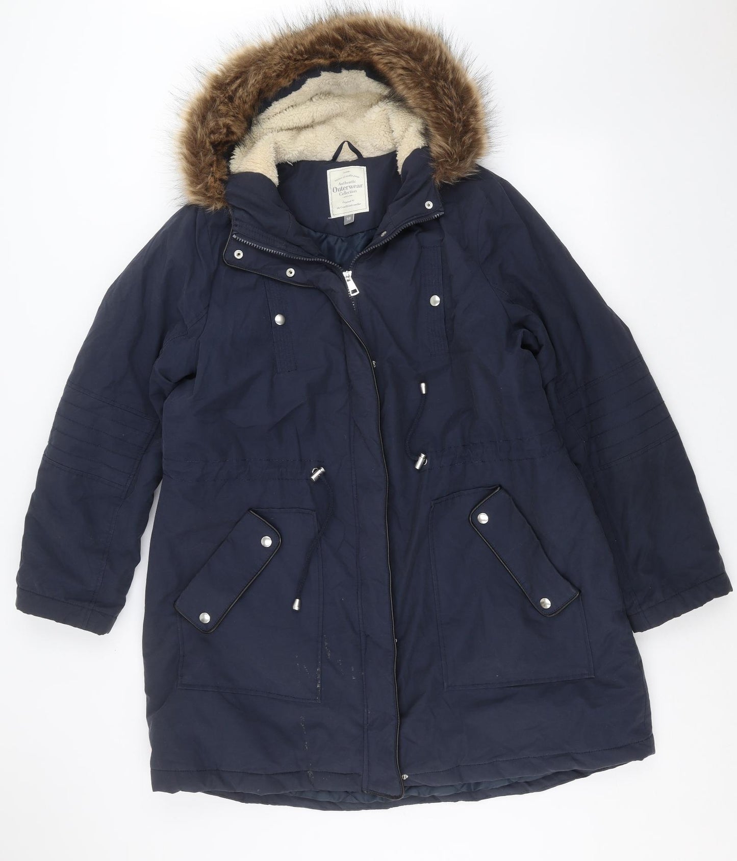 George Womens Blue   Parka Coat Size 18