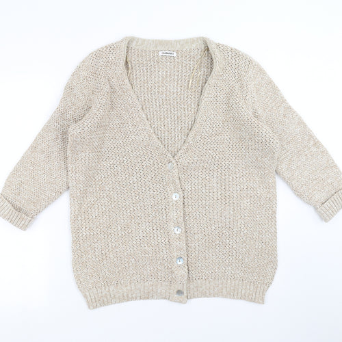 Damart Womens Beige  Knit Cardigan Jumper Size 18