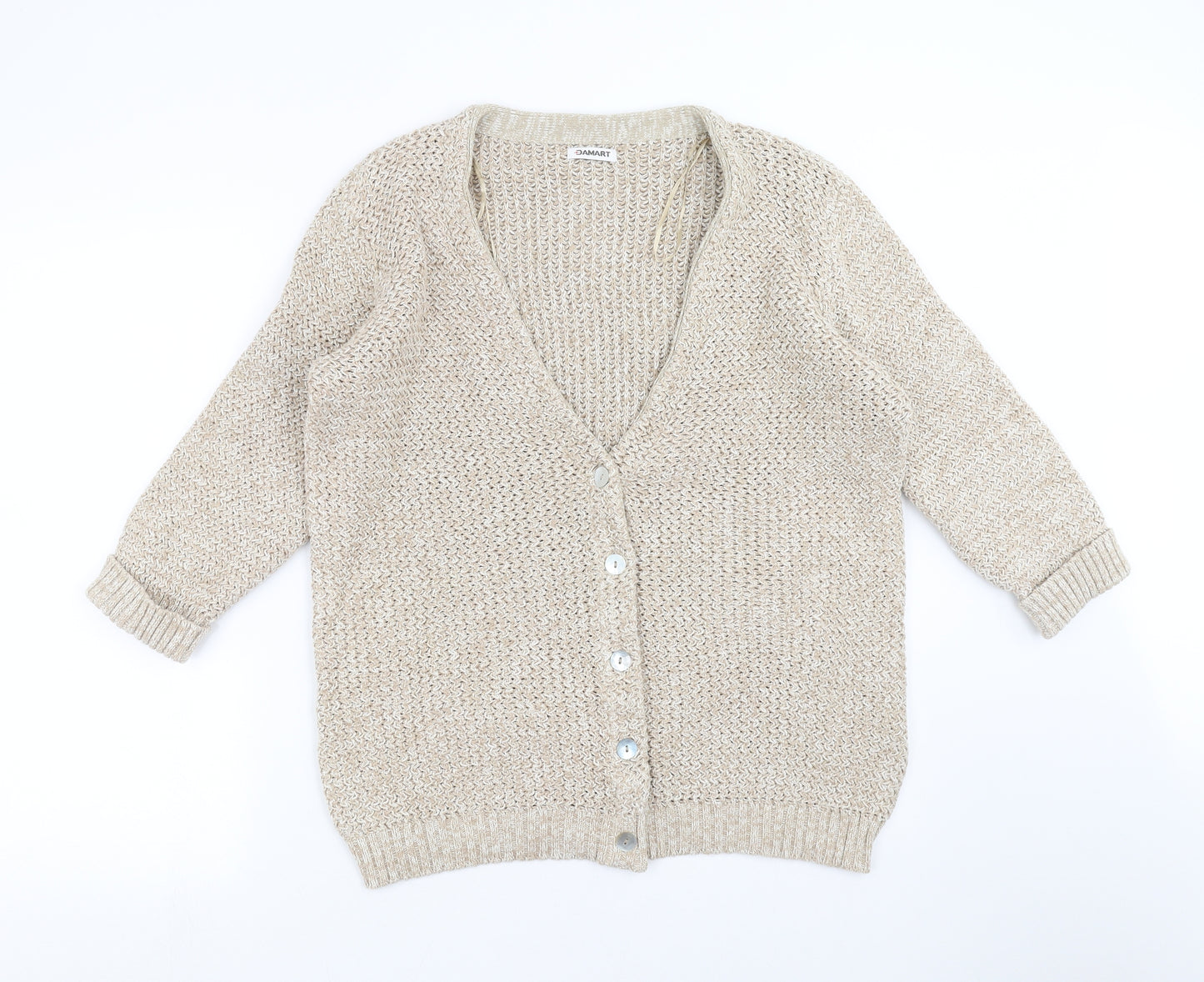 Damart Womens Beige  Knit Cardigan Jumper Size 18