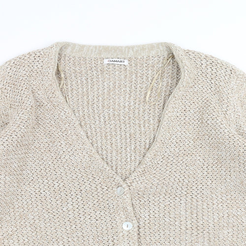 Damart Womens Beige  Knit Cardigan Jumper Size 18