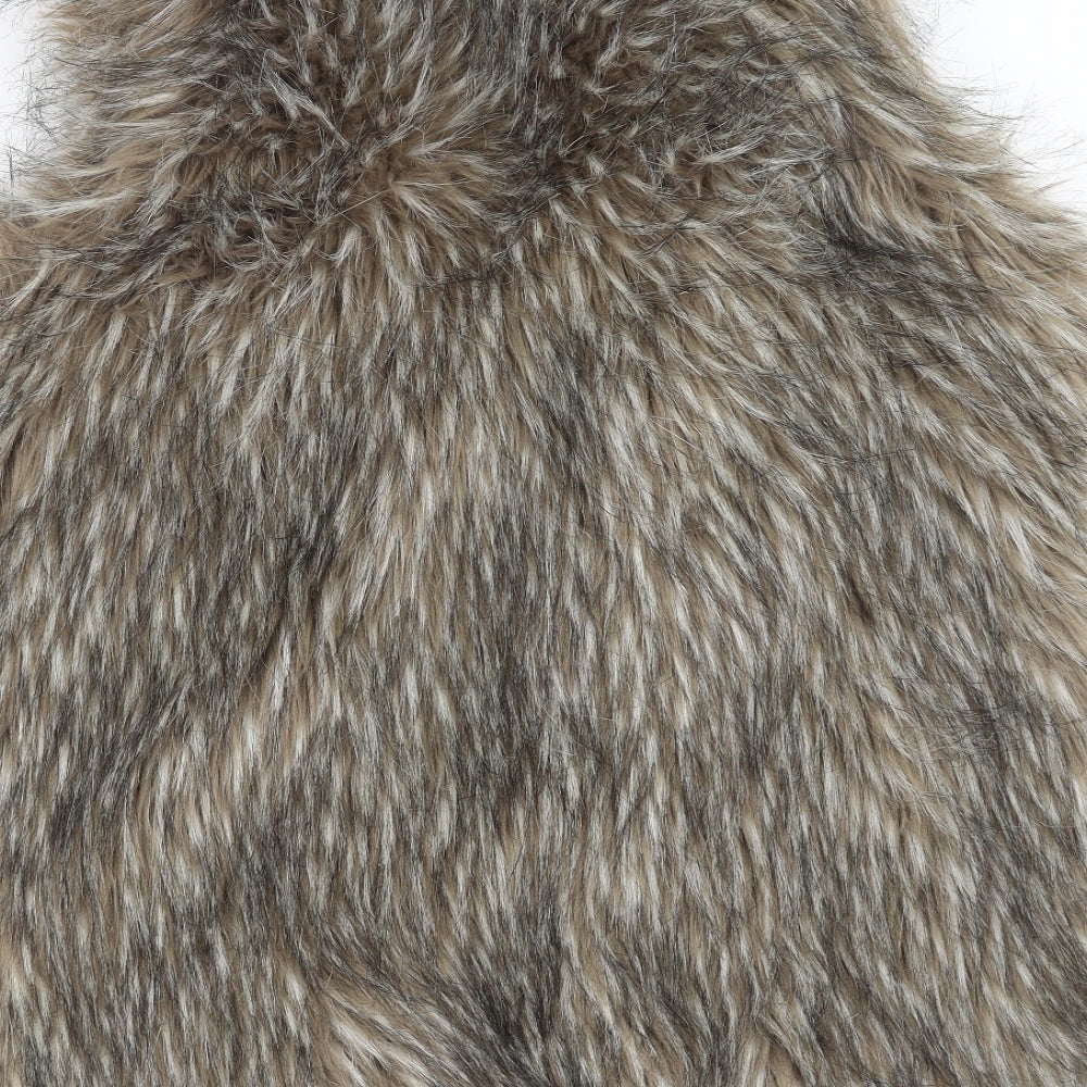F&F Womens Beige   Gilet Jacket Size M  - Faux fur