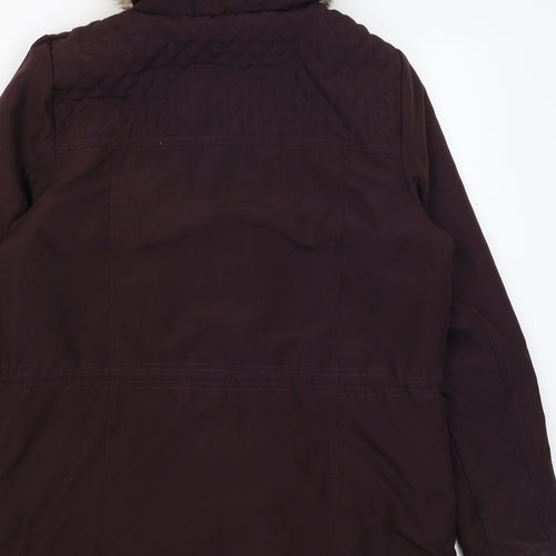 Bonmarche Womens Purple   Rain Coat Coat Size 12
