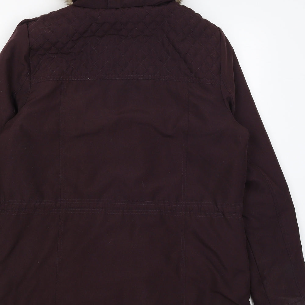 Bonmarche Womens Purple   Rain Coat Coat Size 12