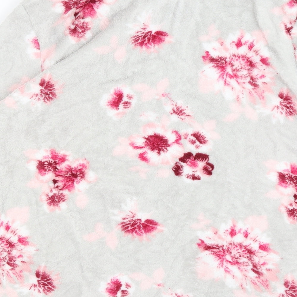Bonmarche Womens Grey Floral  Full Zip Jumper Size 12
