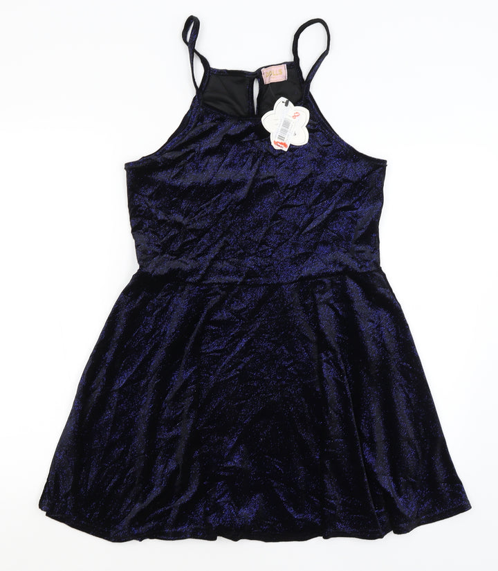 Dolls Womens Blue Bodycon Size M