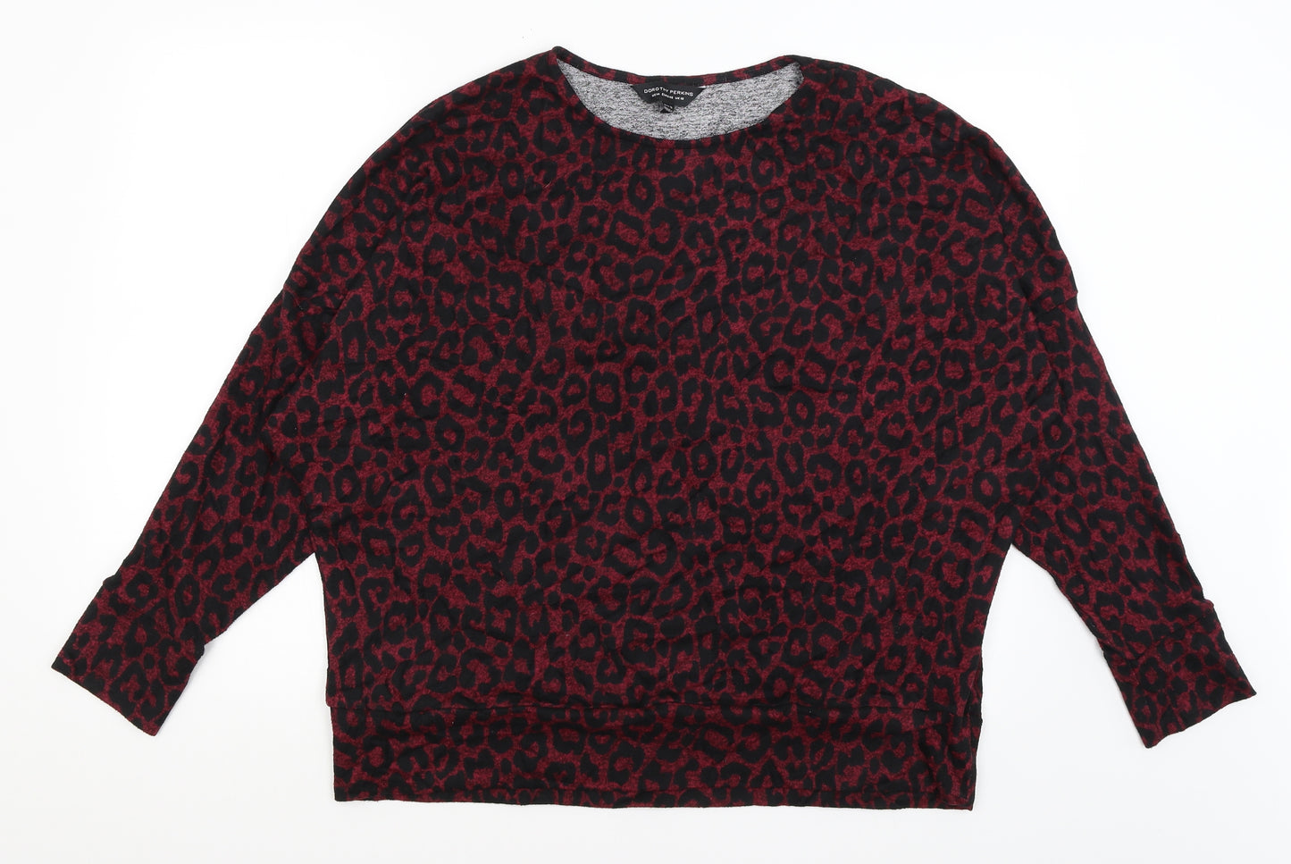 Dorothy Perkins Womens Pink Animal Print  Basic T-Shirt Size 18